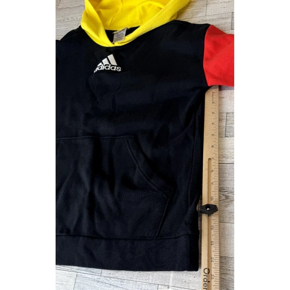 Adidas Hoodie Youth LARGE 14 Multicolor Colorblock Freestyle Pullover Sweatshirt